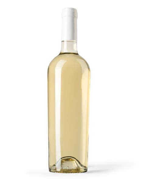 Download Clear Glass Wine Bottle With White Wine - 750ml